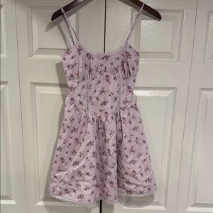 Aeropostale Lavender Floral Lace Trim Top